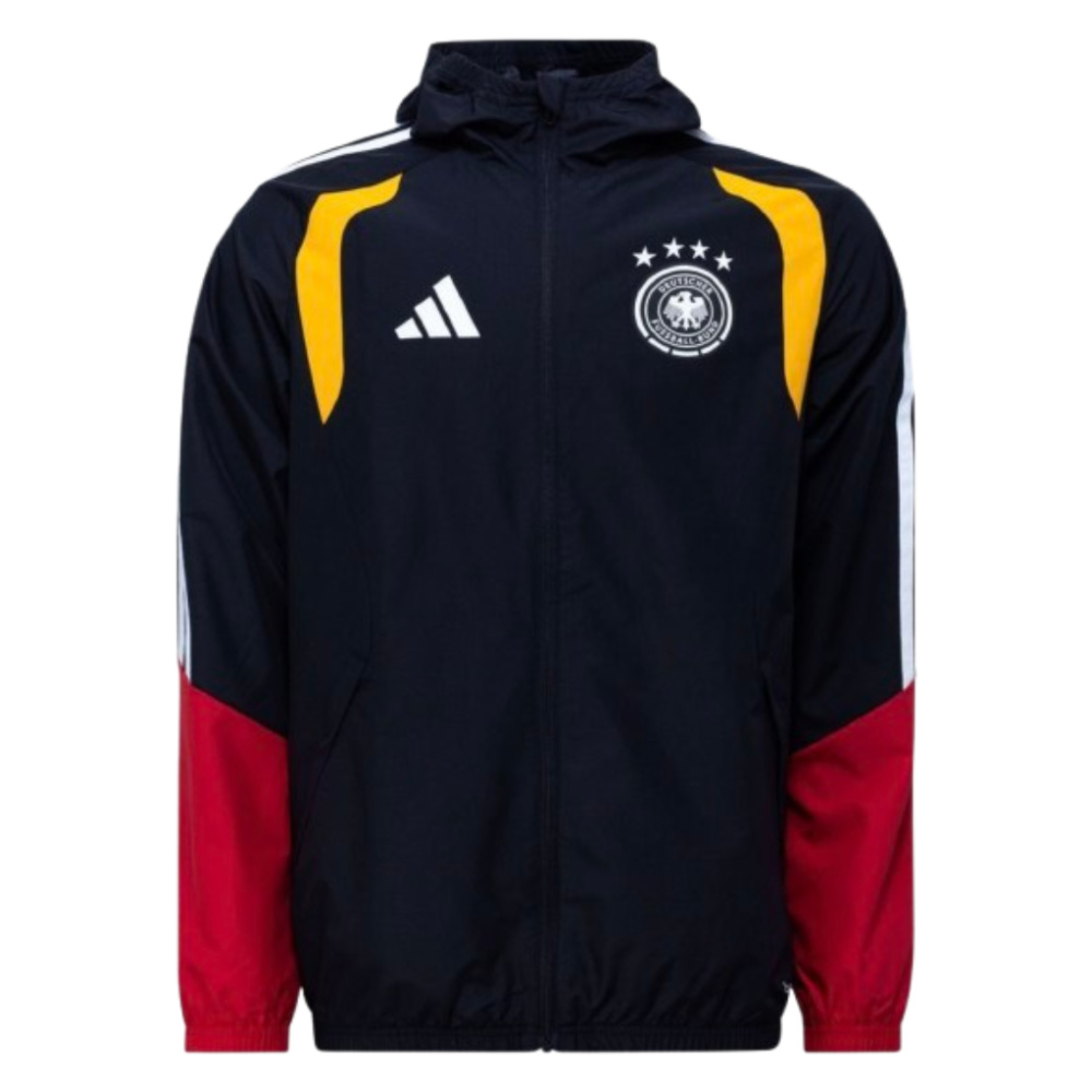 '26-'27 Germany Allweather Jacket (Black) Polyester Made By: Adidas Men's Black Xxl