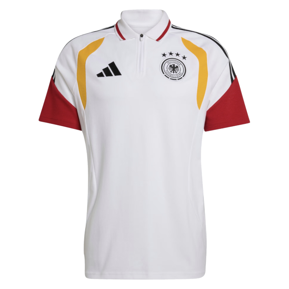 '26-'27 Germany Polo Shirt (White) Polyester Made By: Adidas Men's White Medium