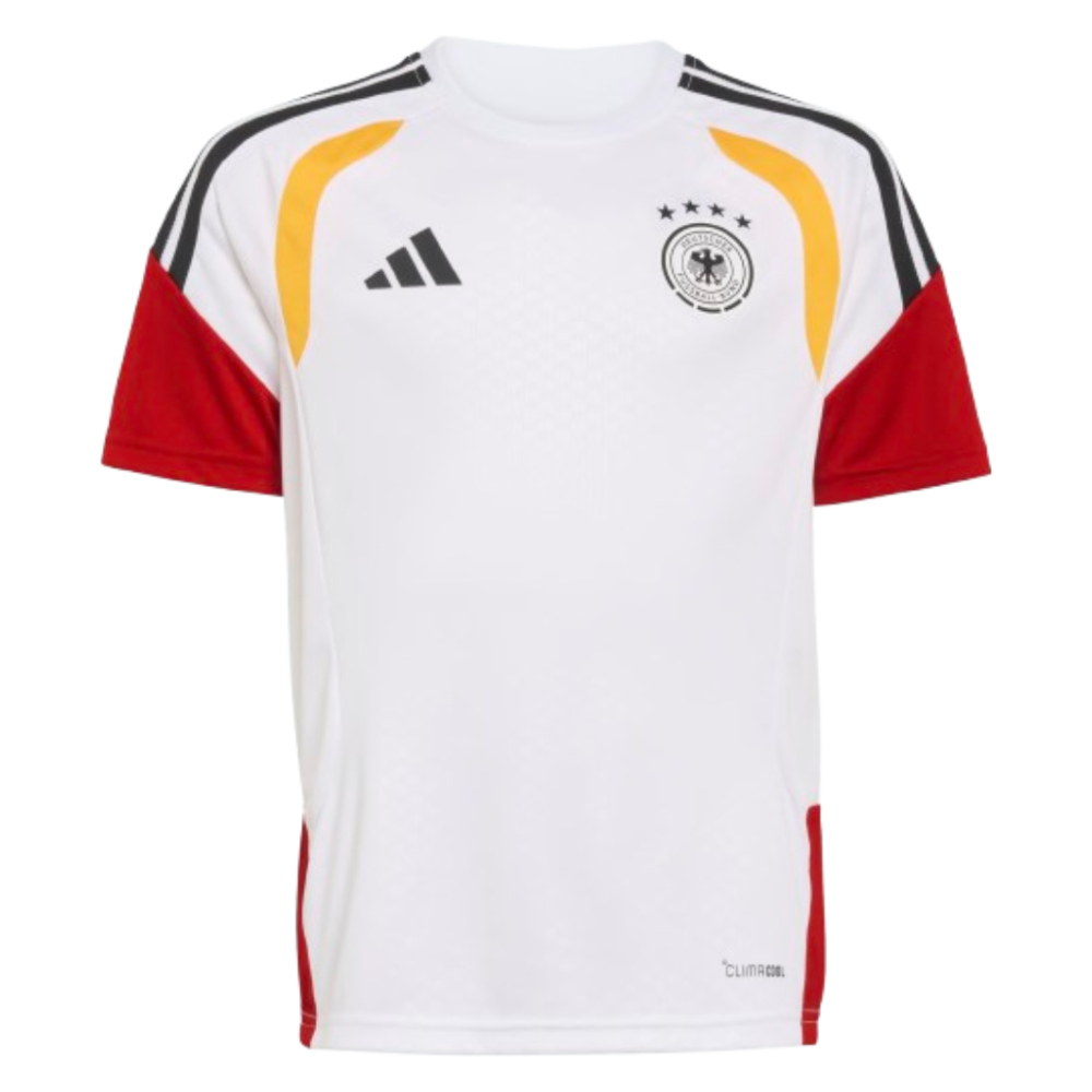 '26-'27 Germany Training Jersey (White) - Kids 7-8 Polyester Made By: Adidas Unisex Kids White Size 9-10