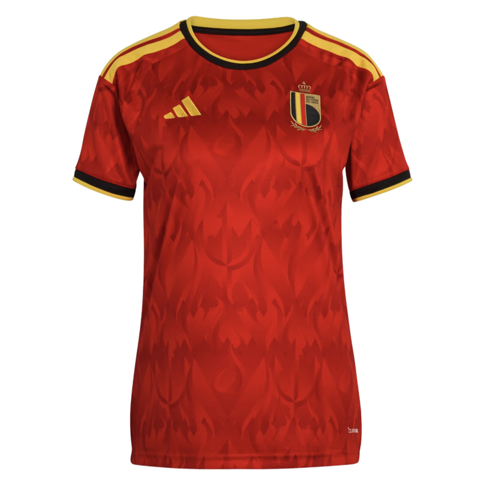 '26-'27 Belgium Home Shirt () Polyester Made By: Adidas Women's Red Large