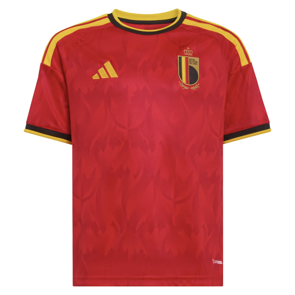 '26-'27 Belgium Home Shirt (Kids) 7-8 Polyester Made By: Adidas Unisex Kids Red Size 13-14