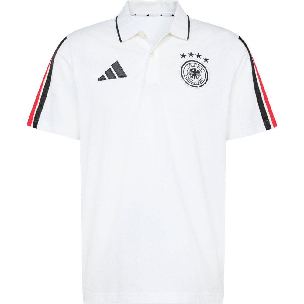 '26-'27 Germany Dna Polo Shirt (White) Polyester Made By: Adidas Men's White 3XL