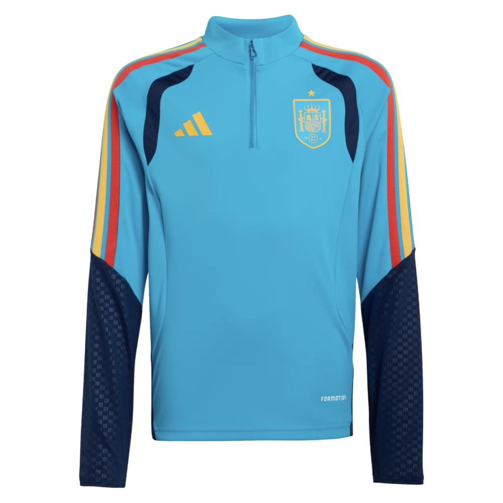 '26-'27 Spain Training Top (Bold Aqua) - Kids 13-14 Polyester Made By: Adidas Unisex Kids Blue Size 15-16