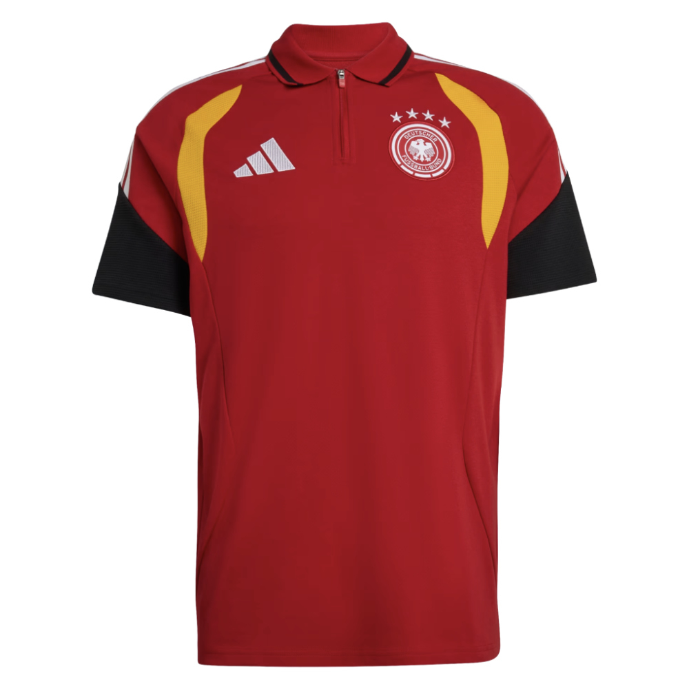 '26-'27 Germany Polo Shirt (Red) Polyester Made By: Adidas Men's Red 3XL