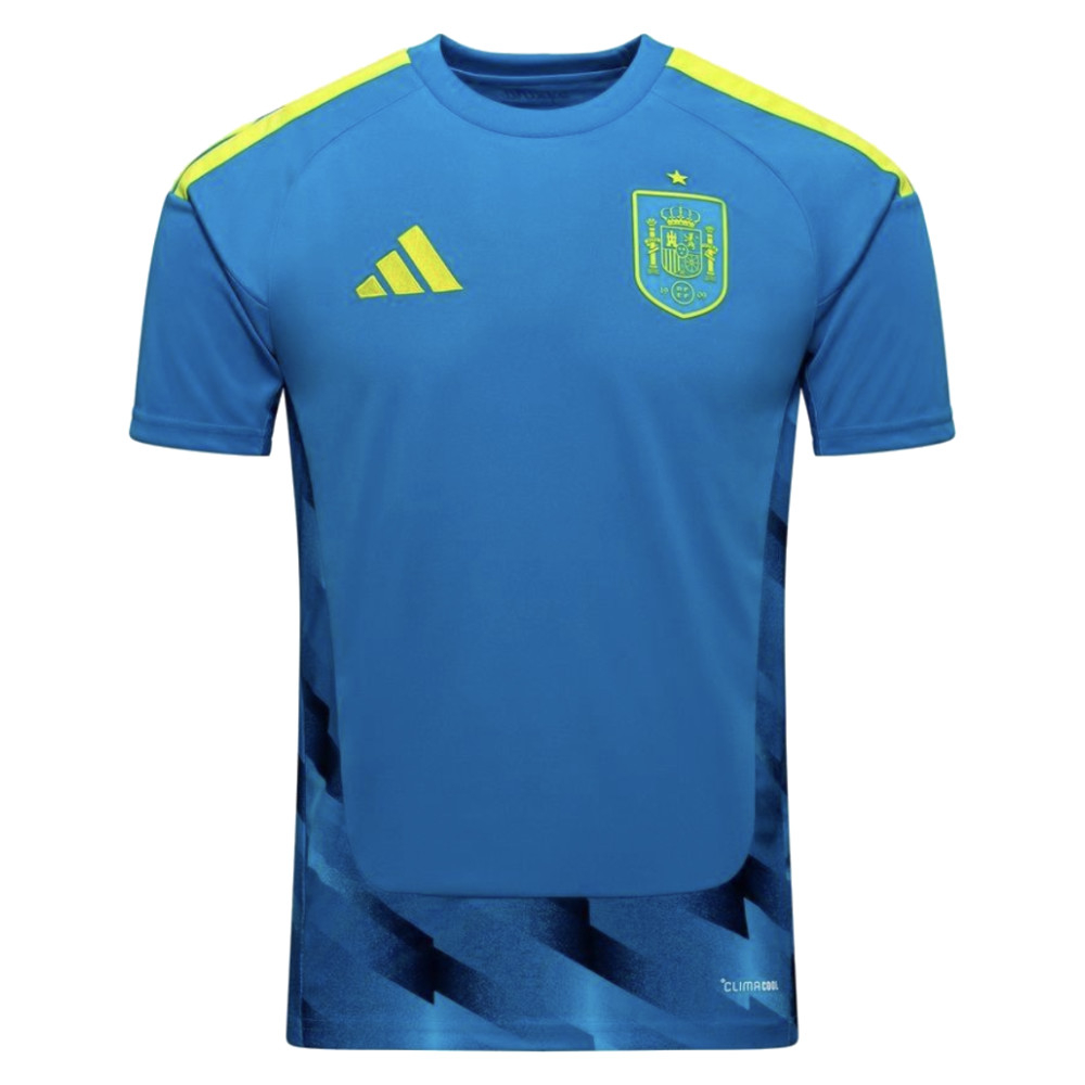 '26-'27 Spain Home Goalkeeper Shirt (Aqua) Polyester Made By: Adidas Men's Blue Medium