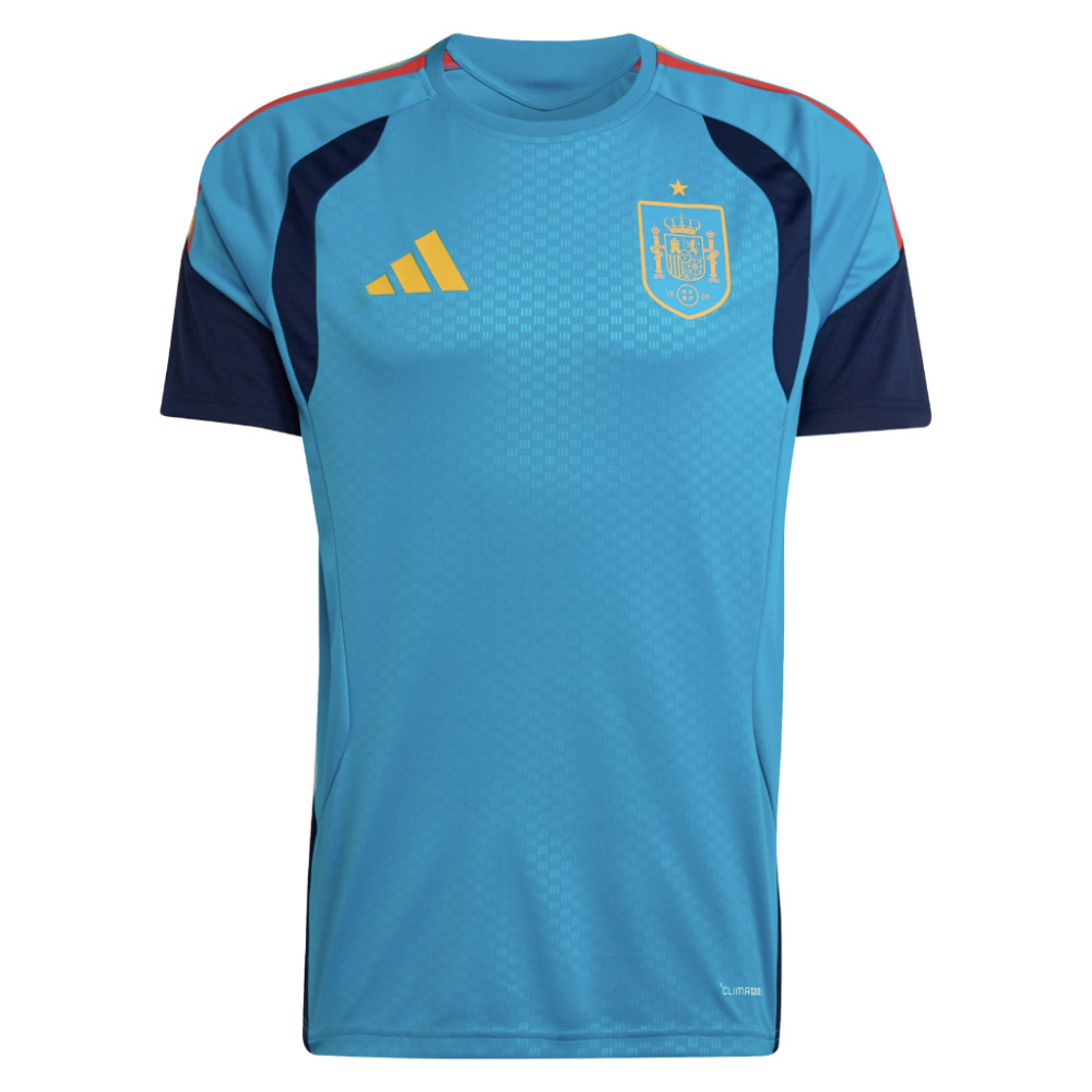 '26-'27 Spain Training Jersey (Bold Aqua) Polyester Made By: Adidas Men's Blue Large