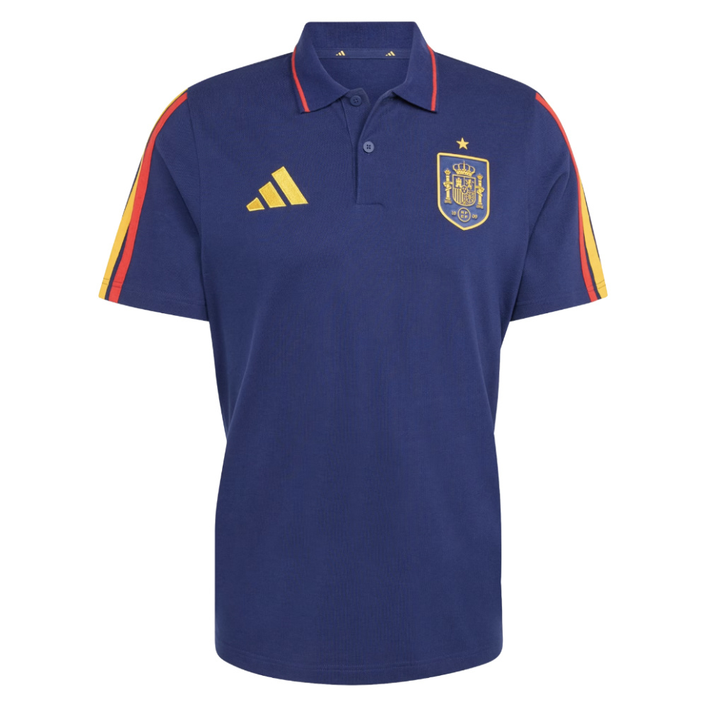 '26-'27 Spain Dna Polo Shirt (Dark Blue) Polyester Made By: Adidas Men's Dark Blue 3XL