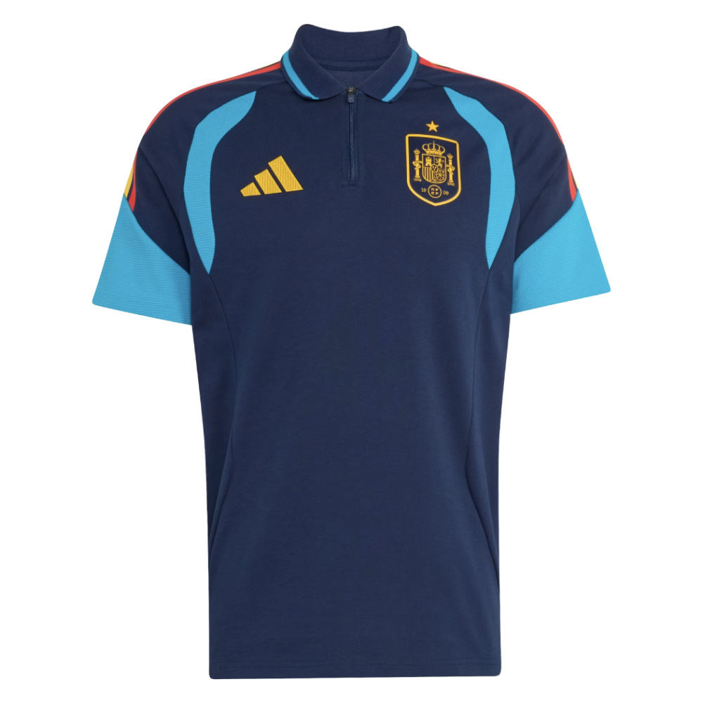 '26-'27 Spain Polo Shirt (Night Indigo) Polyester Made By: Adidas Men's Blue Medium