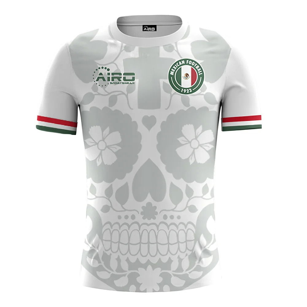 '25-'26 Mexico Away Concept Football Shirt Polyester Made By: Airo Sportswear Men's White 4XL