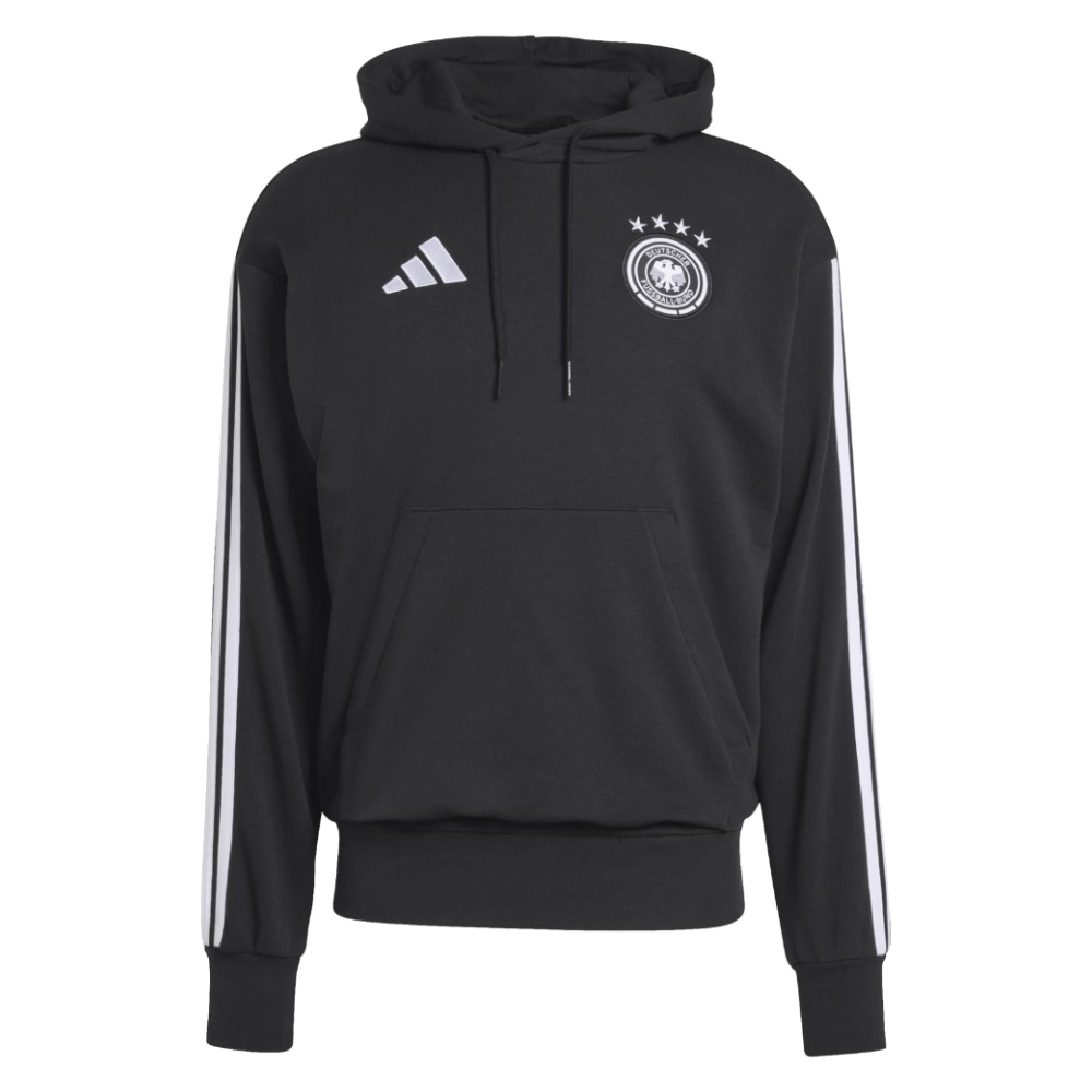'26-'27 Germany Dna Hooded Top (Black) Polyester Made By: Adidas Men's Black Extra Large