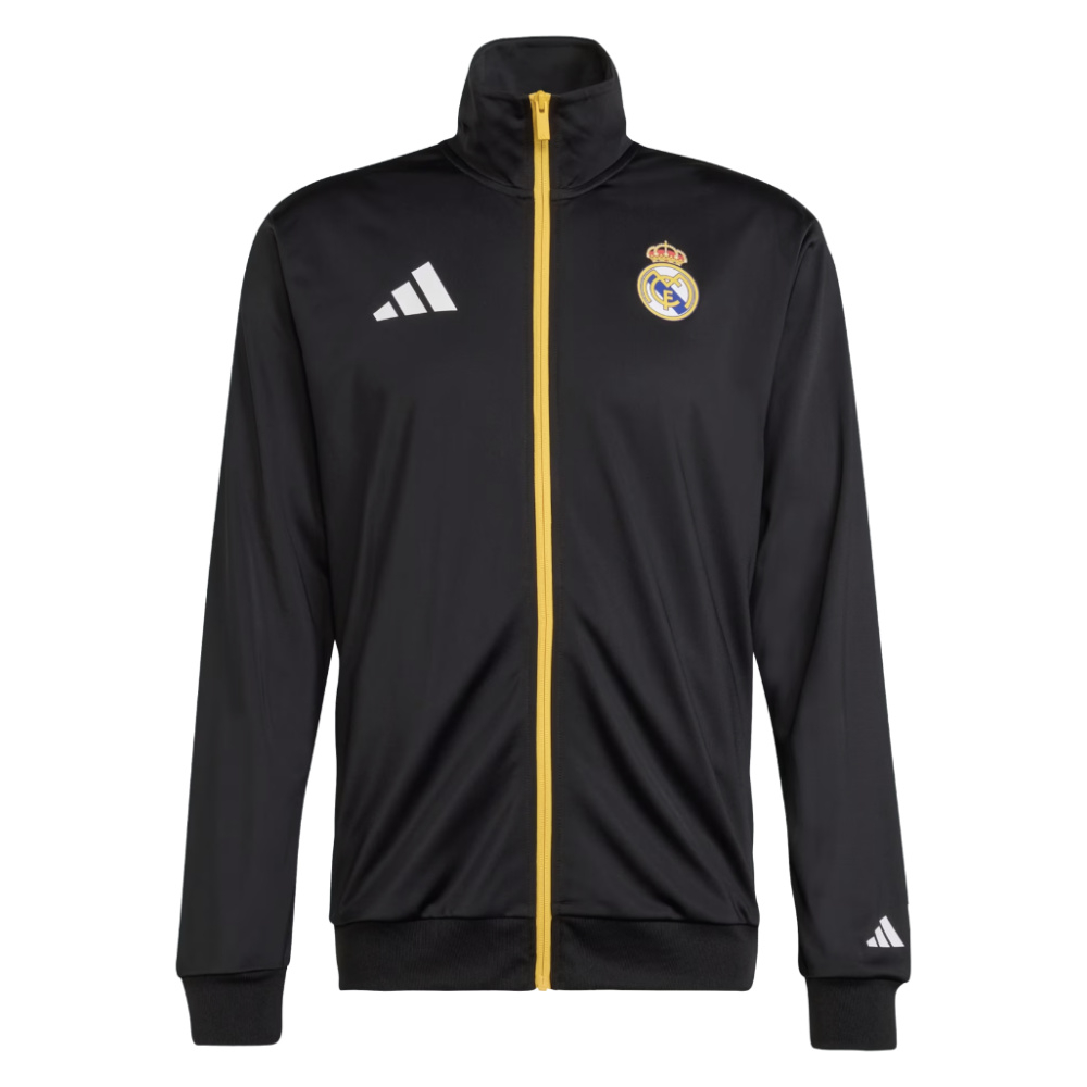 '25-'26 Real Madrid Marvel Track Top (Black) Polyester Made By: Adidas Men's Black Xxl