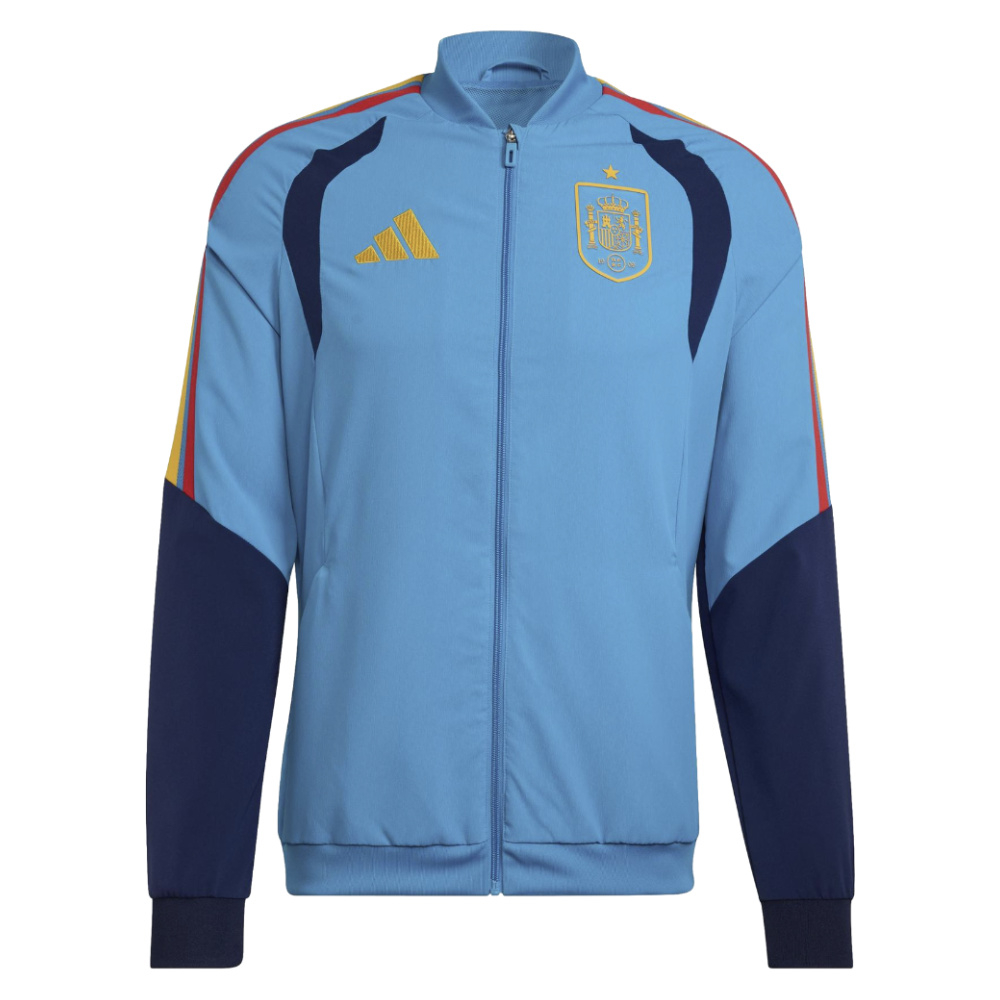 '26-'27 Spain Presentation Jacket (Bold Aqua) Polyester Made By: Adidas Men's Blue 3XL