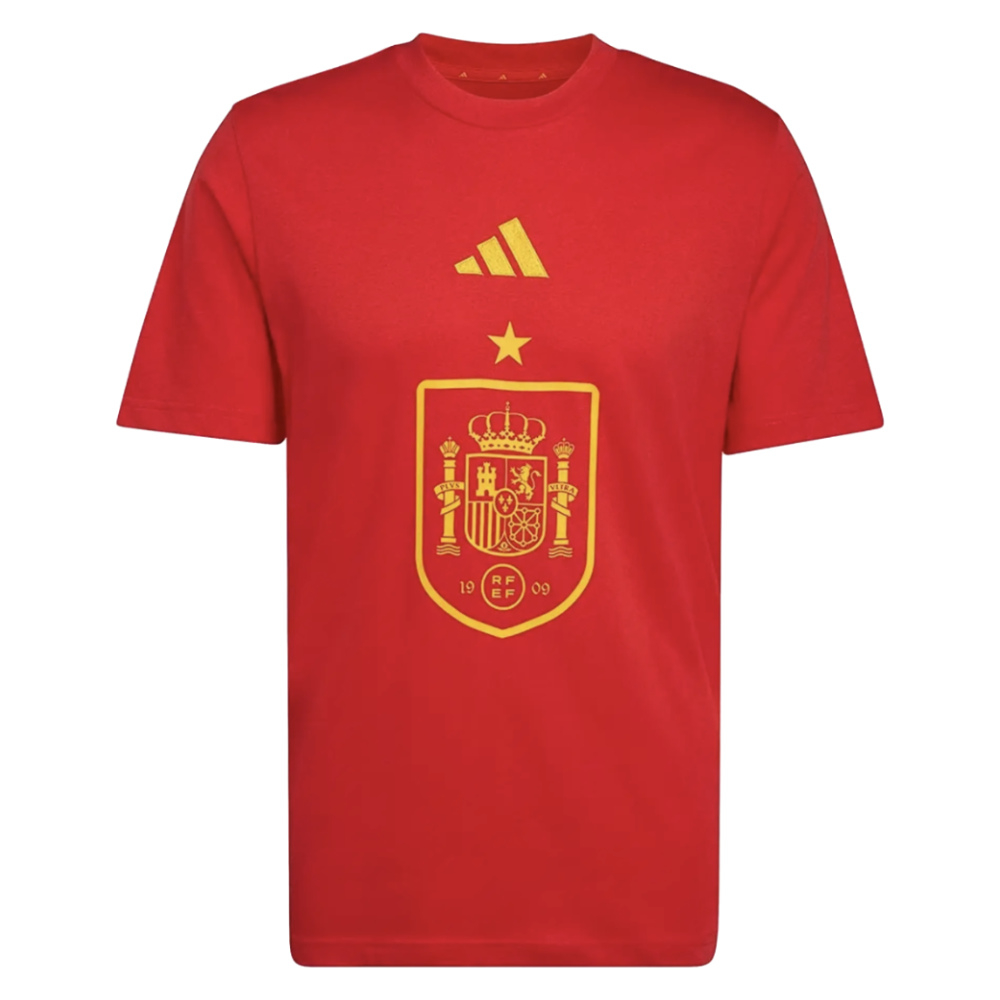 '26-'27 Spain Dna Graphic Tee (Red) Polyester Made By: Adidas Men's Red Medium