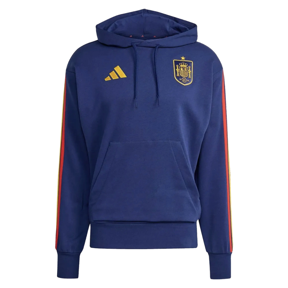 '26-'27 Spain Dna Hooded Top (Dark Blue) Polyester Made By: Adidas Men's Dark Blue Medium