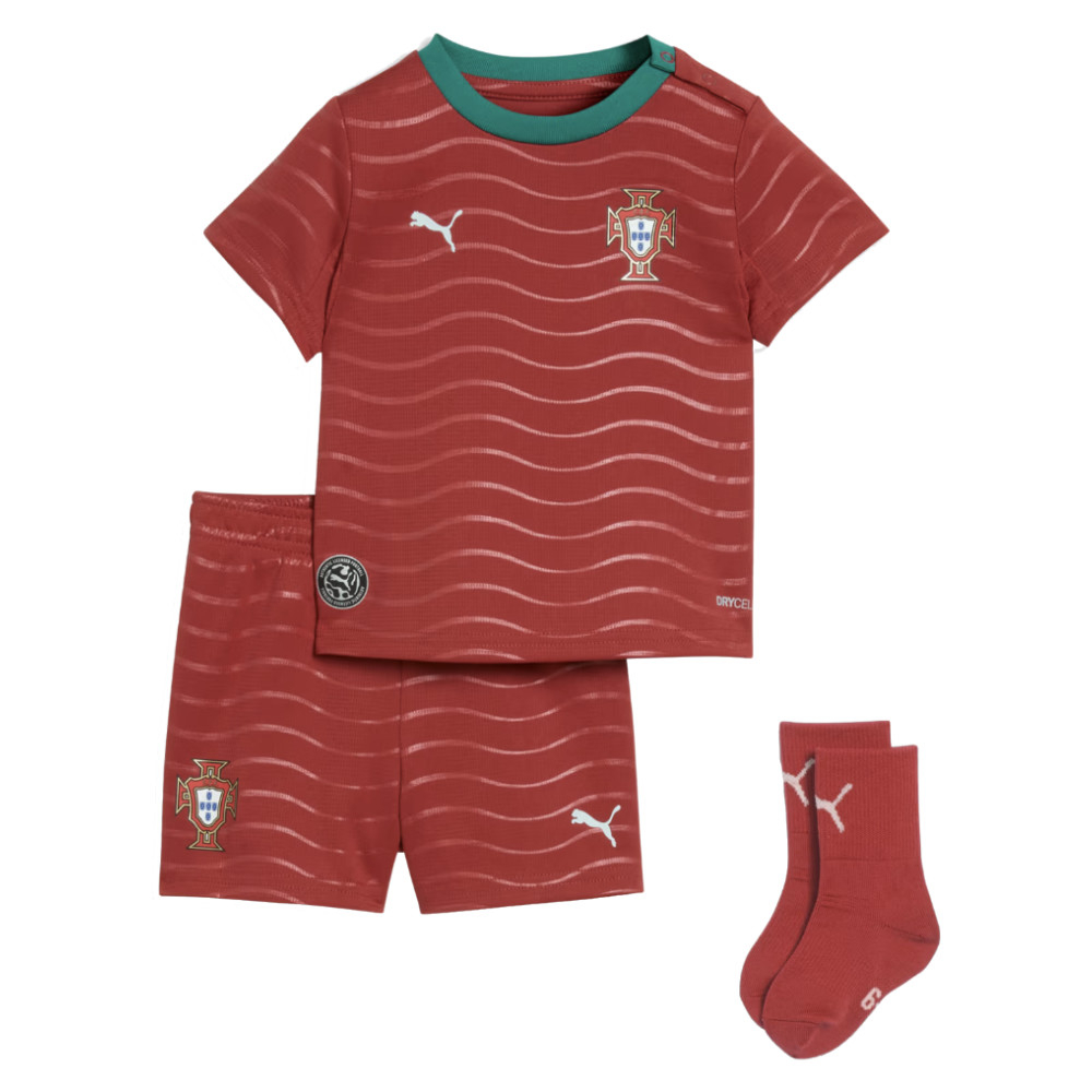 '26-'27 Portugal Home Baby Kit Toddler's 1-2 Toddler Polyester Made By: Puma Unisex Toddler Red 9-12 Mo
