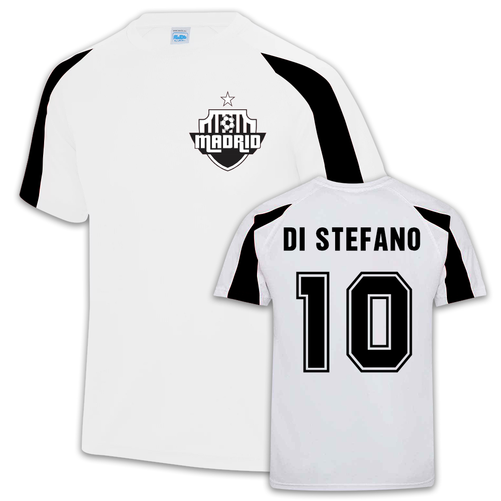 Alfredo Di Stefano Real Madrid Sports Training Jersey (White) Polyester Made By: Gildan Men's White Small