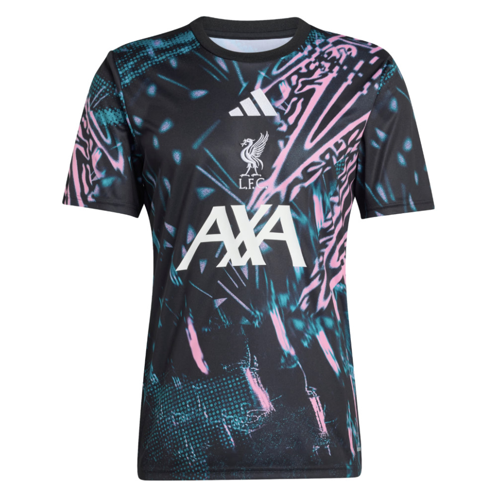 '25-'26 Liverpool Pre Match Shirt (Black) Polyester Made By: Adidas Men's Black Medium