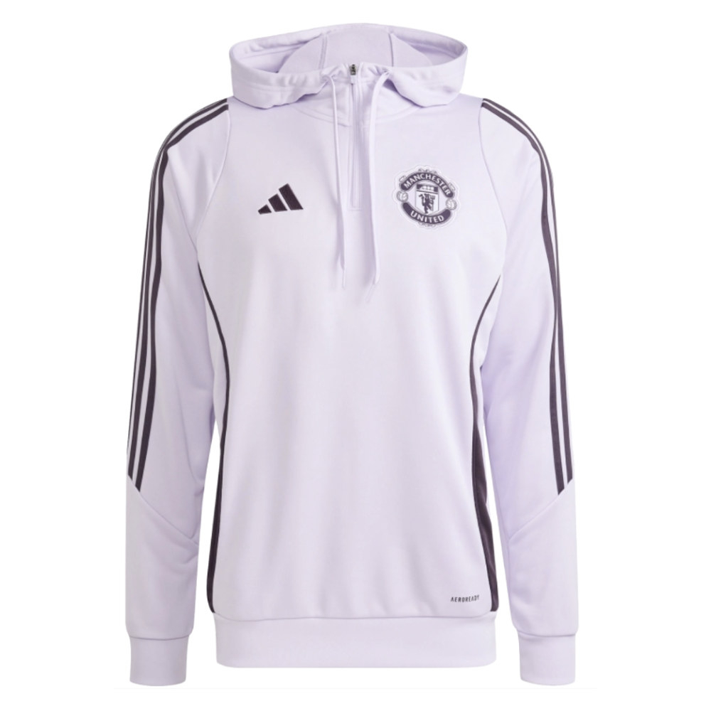 '25-'26 Man Utd Training Hoody ( Tint) Polyester Manchester United Made By: Adidas Men's Purple 3XL