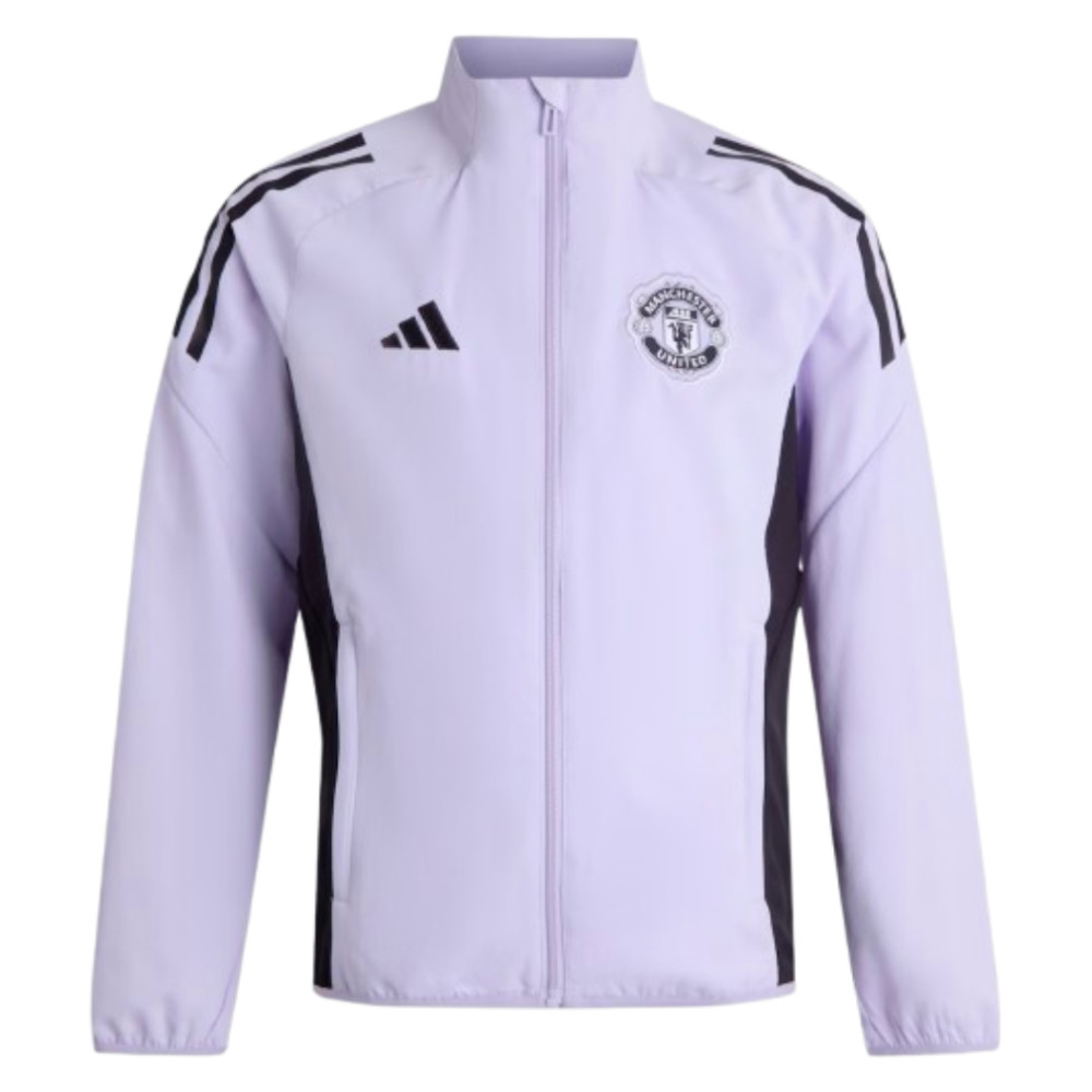 '25-'26 Man Utd Presentation Jacket ( Tint) - Kids Polyester Manchester United Made By: Adidas Unisex Kids Purple Size 7-8