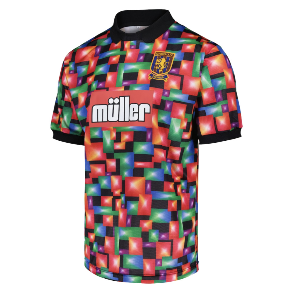 1994 Aston Villa Third Retro Goalkeeper Shirt Polyester Made By: Score Draw Men's Black Large