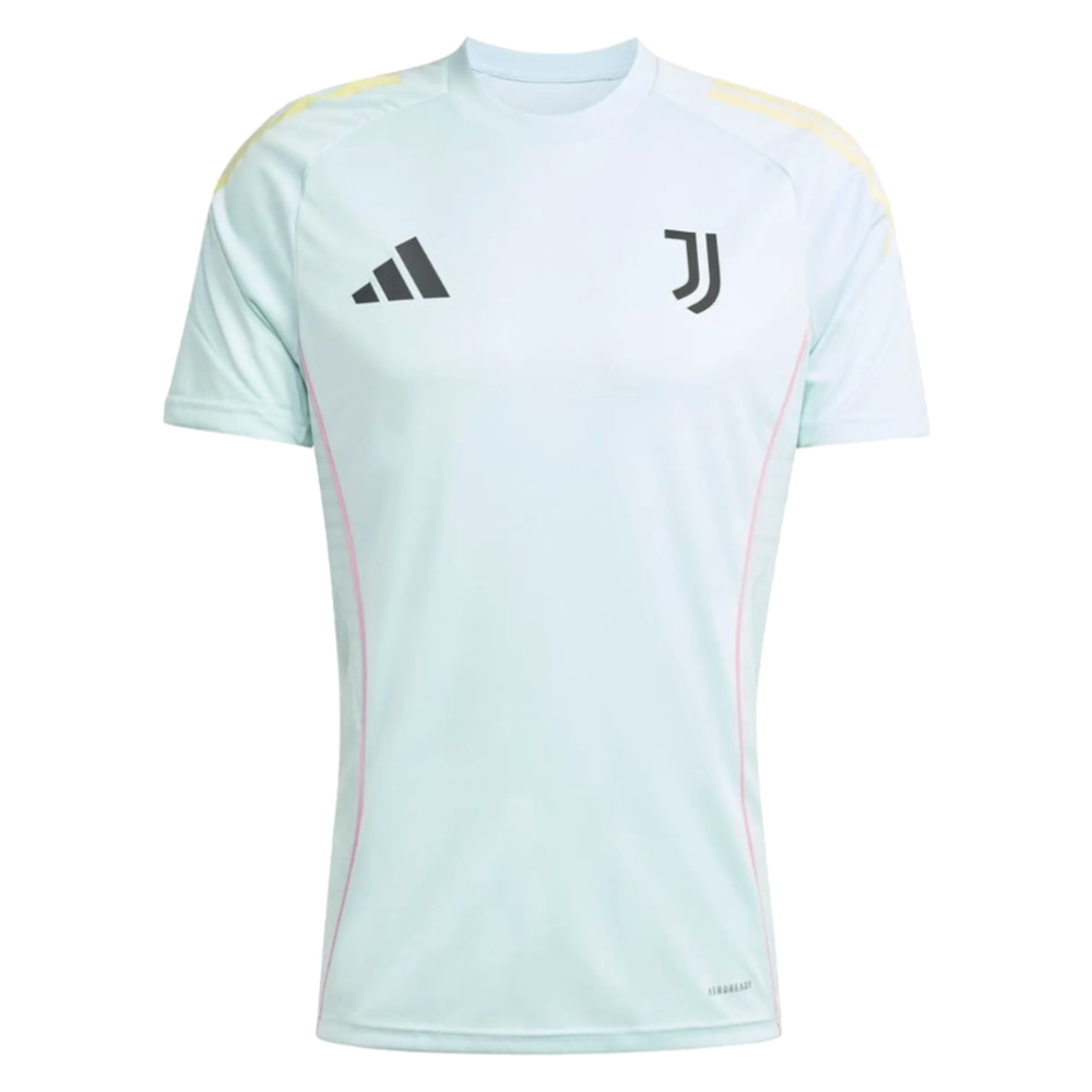 '25-'26 Juventus Training Jersey (Semi Flash Aqua) Polyester Made By: Adidas Men's Blue 3XL