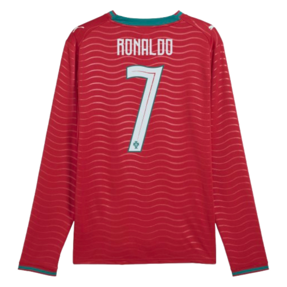 '26-'27 Portugal Long Sleeves Home Shirt Ronaldo Polyester Made By: Puma Men's Red Xxl