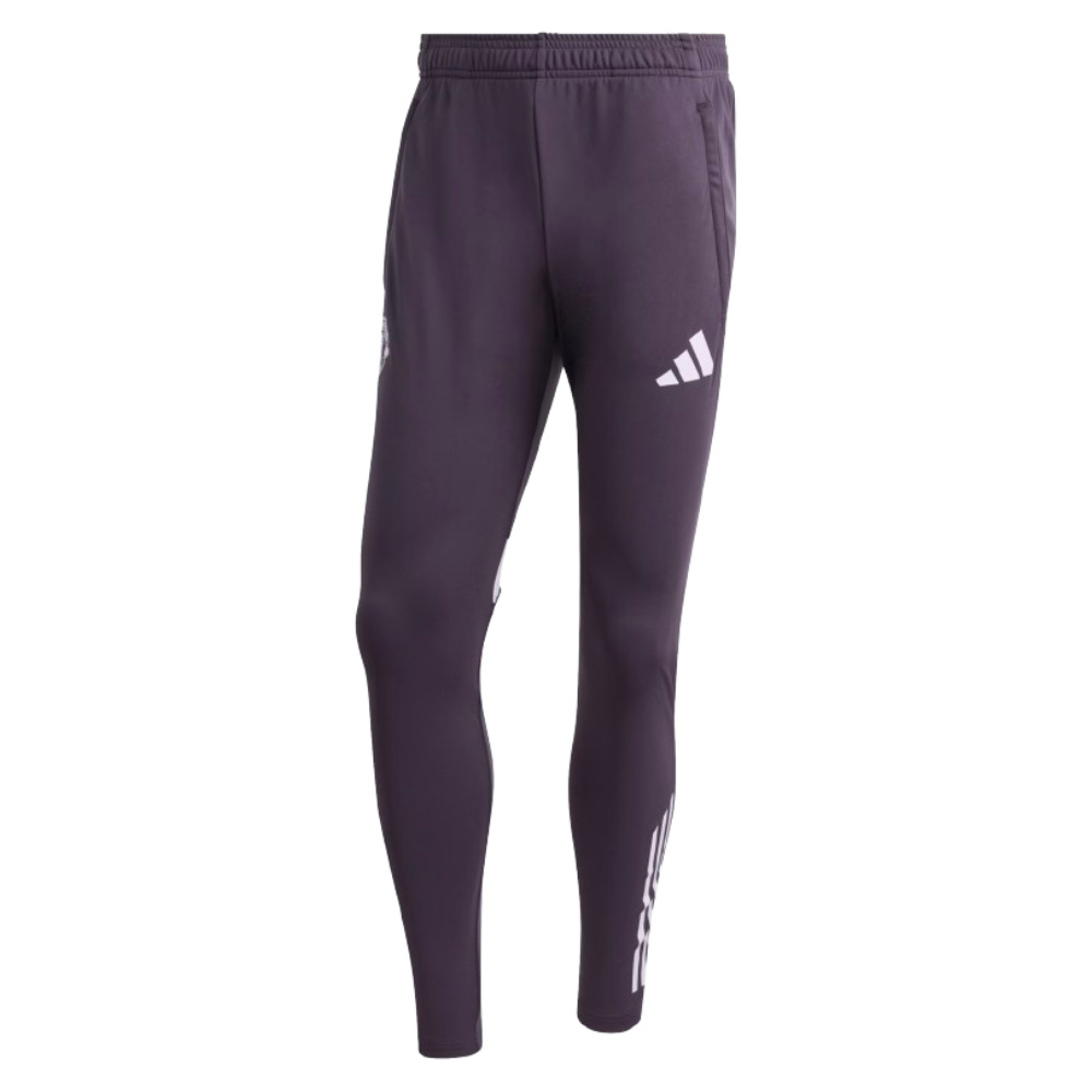 '25-'26 Man Utd Training Pants (Aurora ) Polyester Manchester United Made By: Adidas Men's Black Xxl