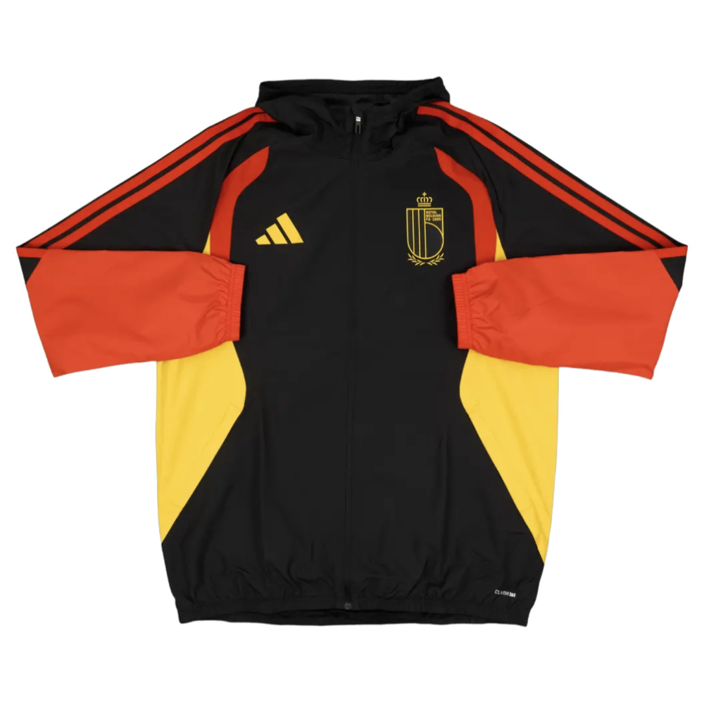 '26-'27 Belgium Allweather Jacket (Black) Polyester Made By: Adidas Men's Black Extra Large