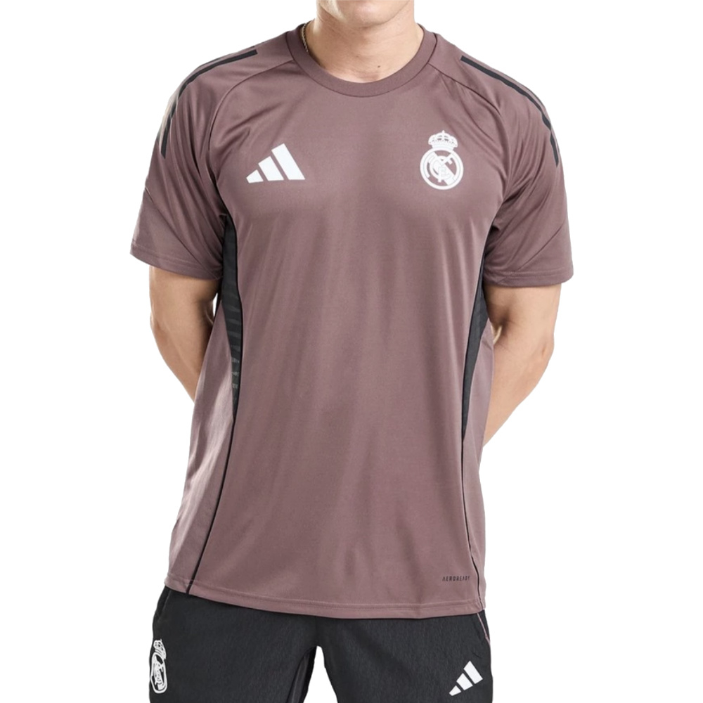 '25-'26 Real Madrid Training Jersey (Shadow Fig) Polyester Made By: Adidas Men's Red Xxl