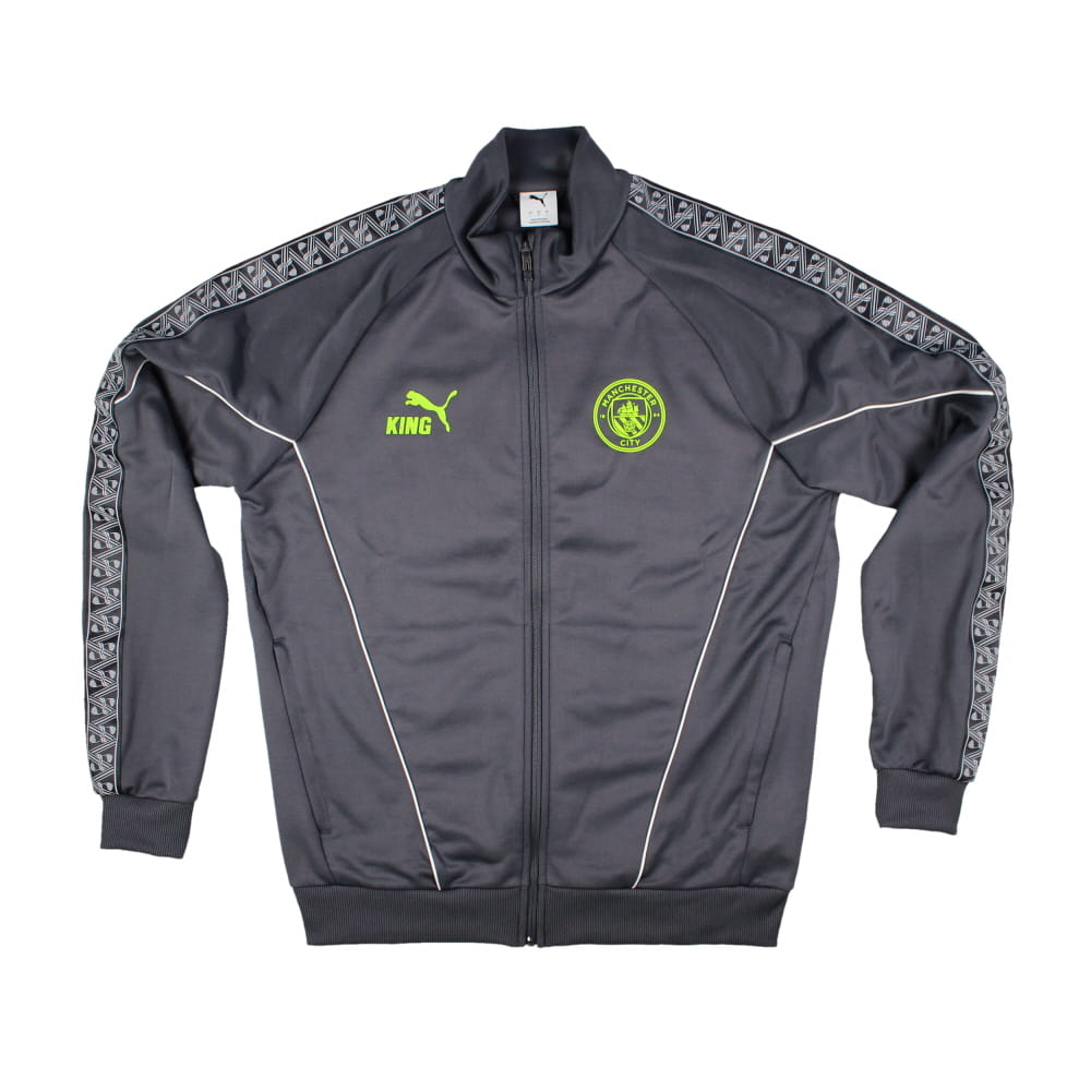 '25-'26 Man City King Anthem Jacket (Grey) Polyester Manchester City Made By: Puma Men's Grey Extra Large