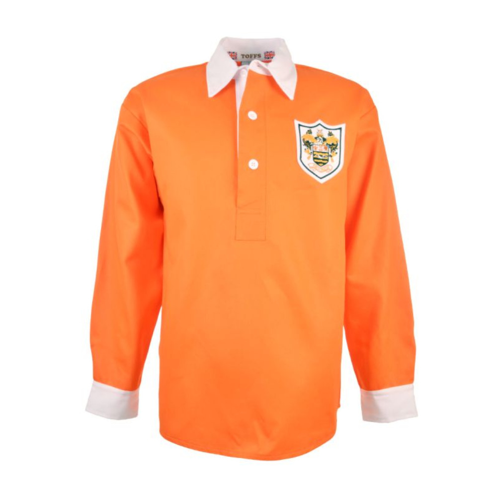 Blackpool 1953 Fa Cup Final Retro Football Shirt Polyester Made By: Toffs Men's Orange 5XL