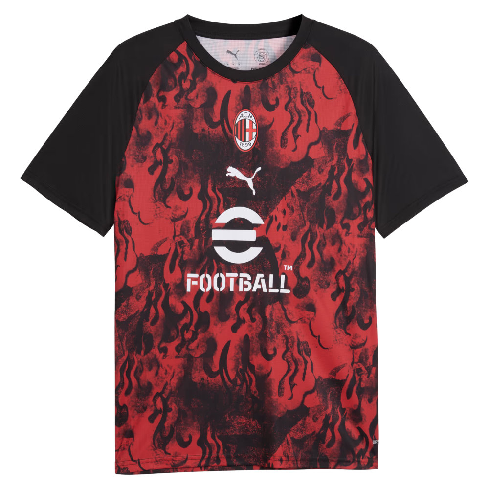 '25-'26 Ac Milan Warm Up Jersey (Red) Polyester Made By: Puma Men's Red Large