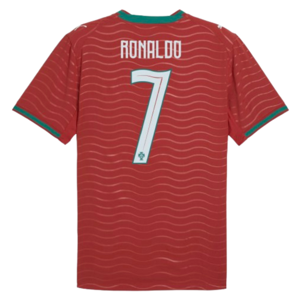 '26-'27 Portugal Authentic Home Ronaldo Shirt Polyester Cristiano Ronaldo Made By: Puma Men's Red Xxl