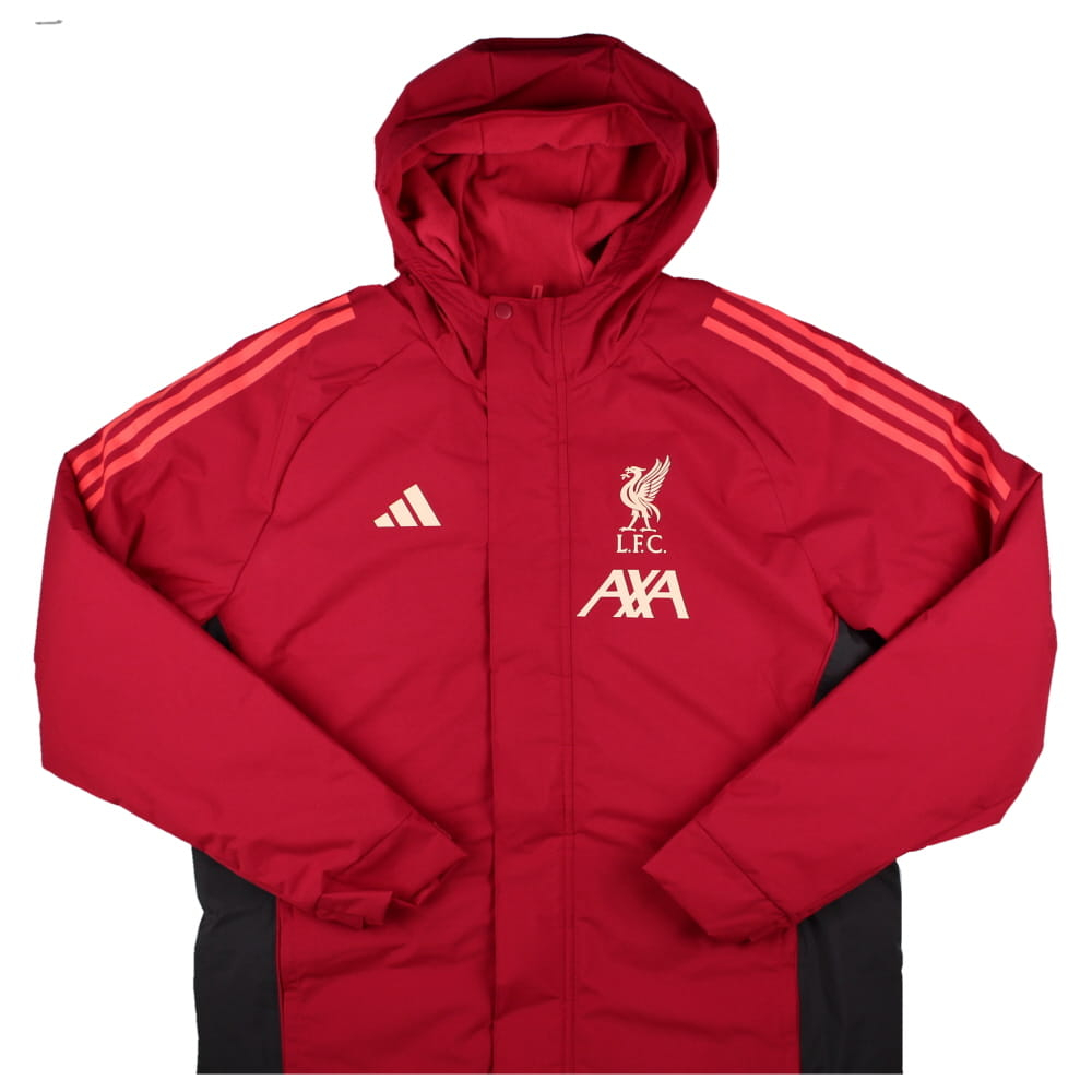 '25-'26 Liverpool Parka Jacket (Red) Polyester Made By: Adidas Men's Red 3XL