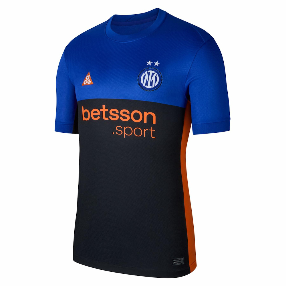'25-'26 Inter Milan Fourth Acg Shirt Polyester Made By: Nike Men's Blue Small