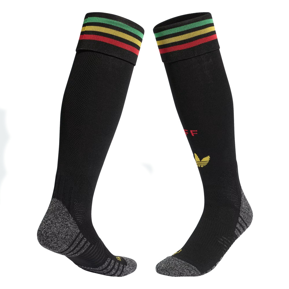 '26-'27 Jamaica Away Socks (Black) Polyester Made By: Adidas Men's Black Large