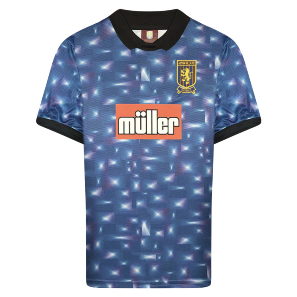 1994 Aston Villa Away Retro Goalkeeper Shirt Polyester Made By: Score Draw Men's Blue Large