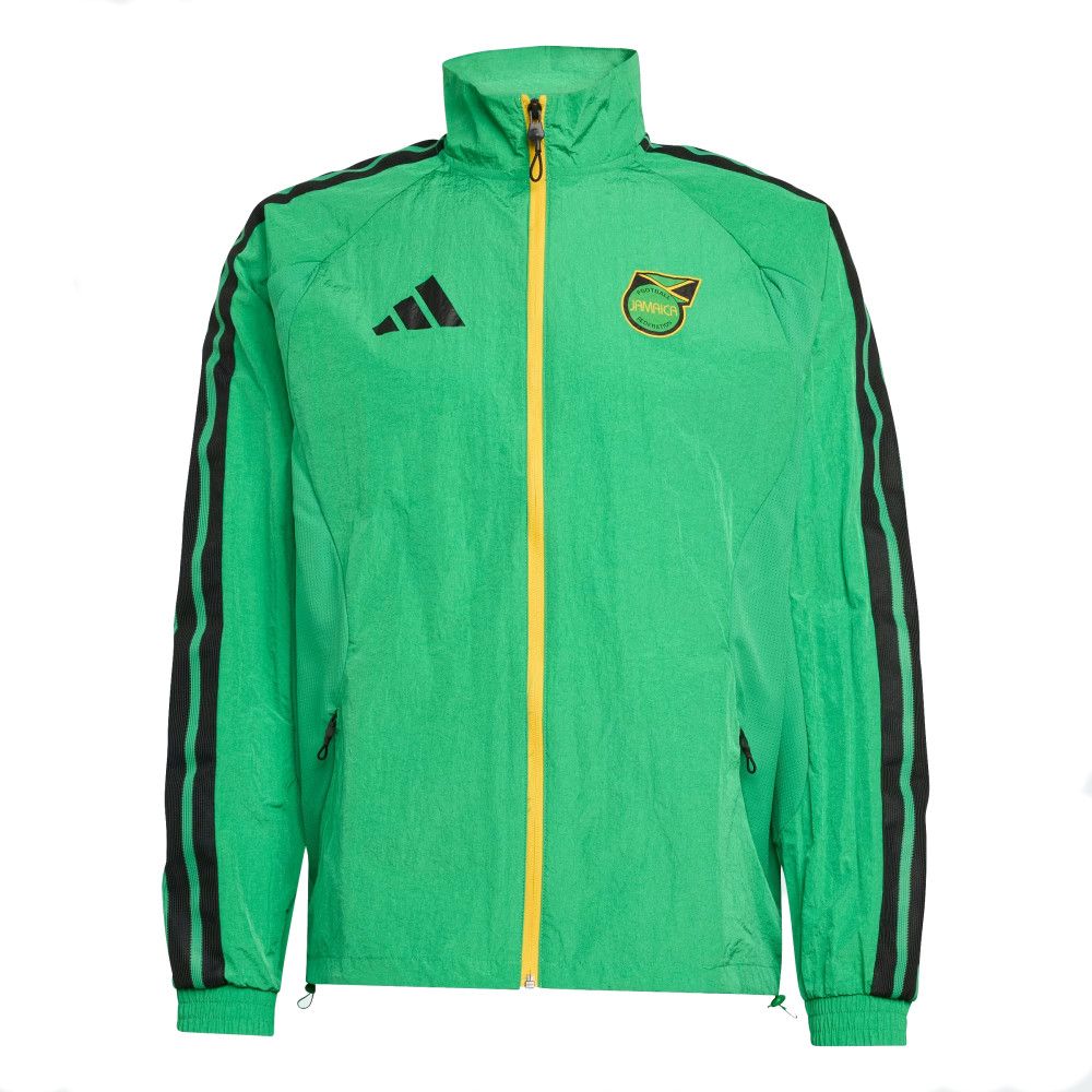 '26-'27 Jamaica Anthem Jacket (Vivid ) Polyester Made By: Adidas Men's Green Extra Large
