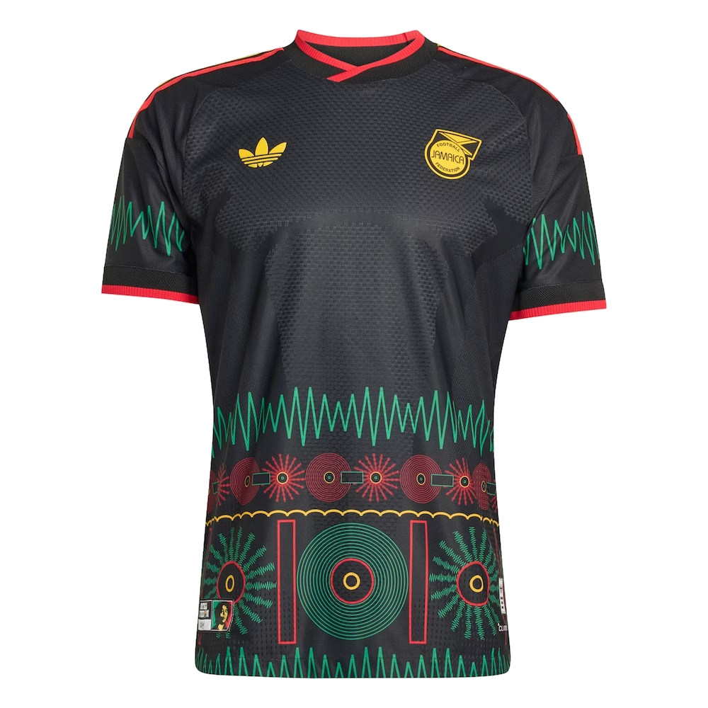 '26-'27 Jamaica Authentic Away Shirt Polyester Made By: Adidas Men's Black Extra Large