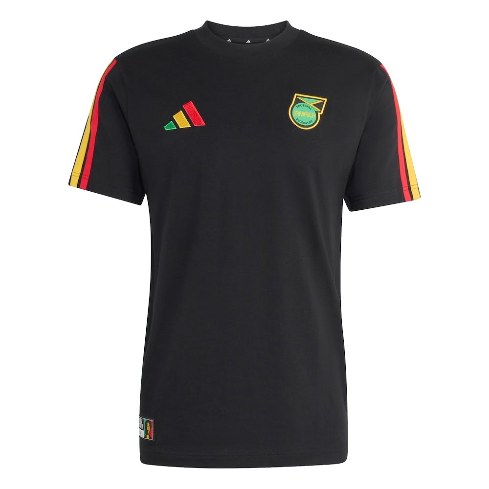'26-'27 Jamaica Dna Tee (Black) Polyester Made By: Adidas Men's Black Small