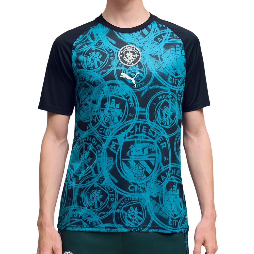 2026 Man City Warm Up Jersey (Deep ) Polyester Manchester City Made By: Puma Men's Navy Small