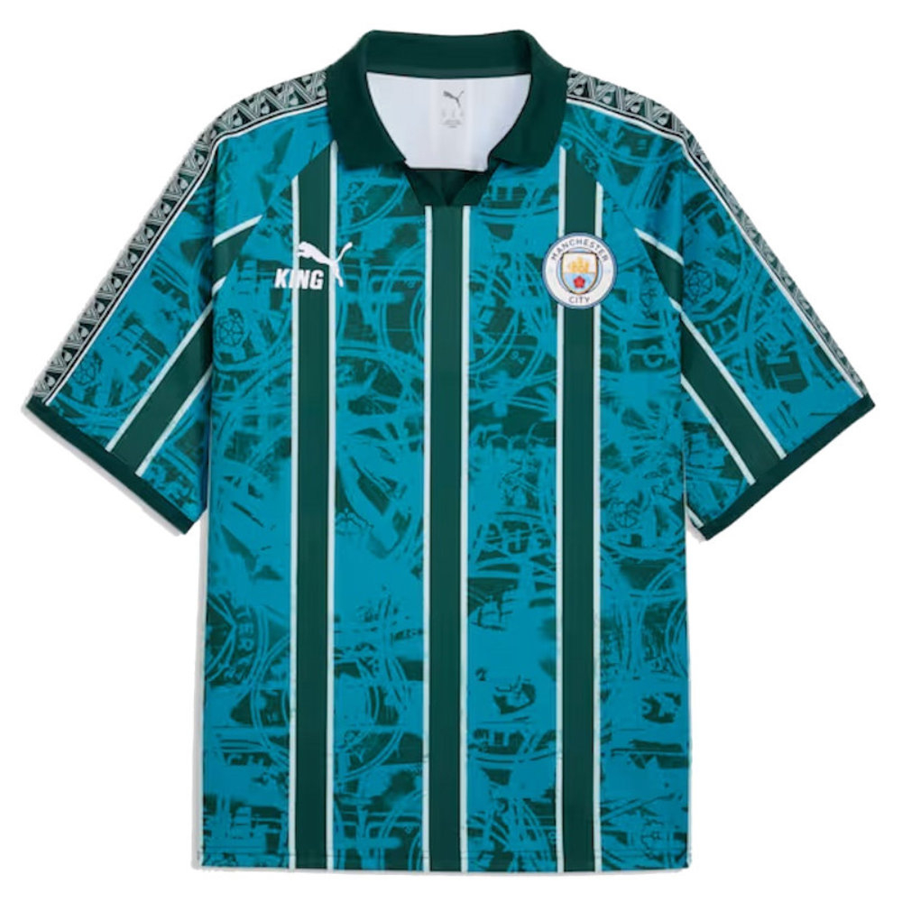 2026 Man City King Retro Jersey Polyester Manchester City Made By: Puma Men's Green Extra Large
