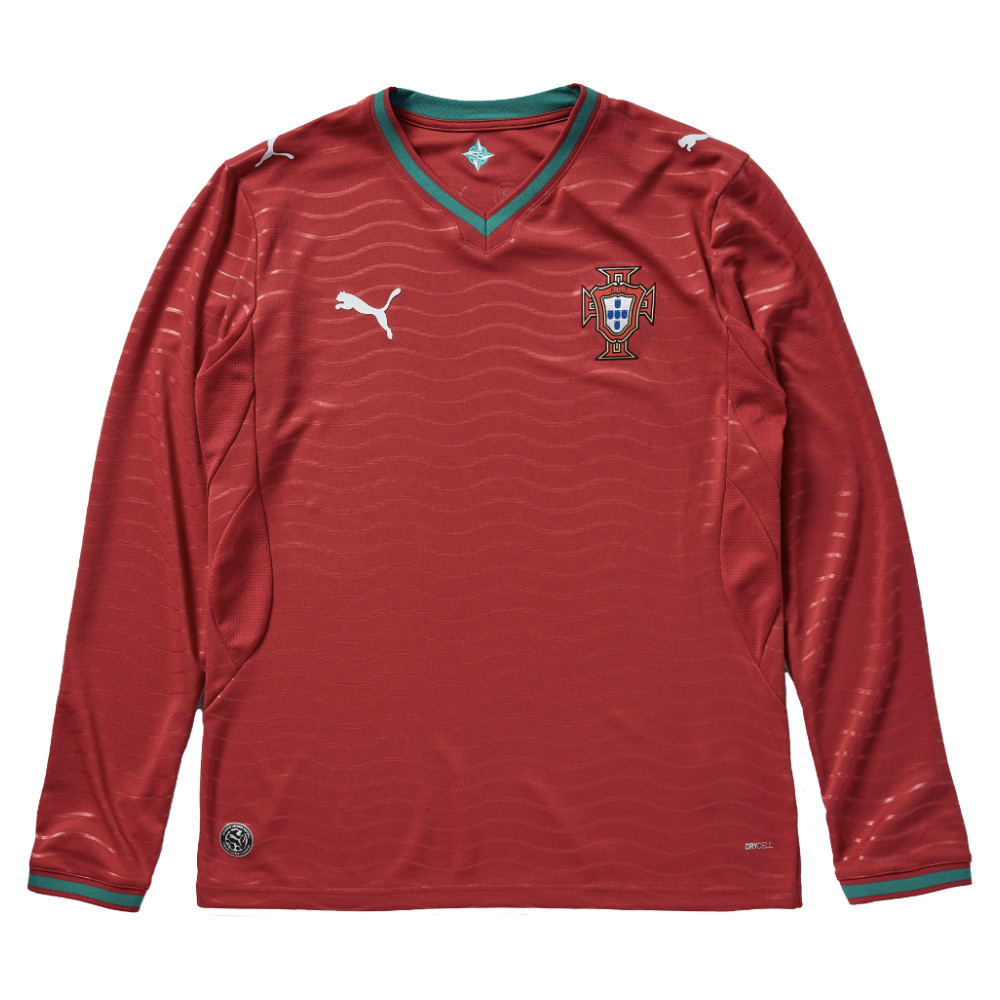 '26-'27 Portugal Long Sleeves Home Shirt Polyester Made By: Puma Men's Red Medium