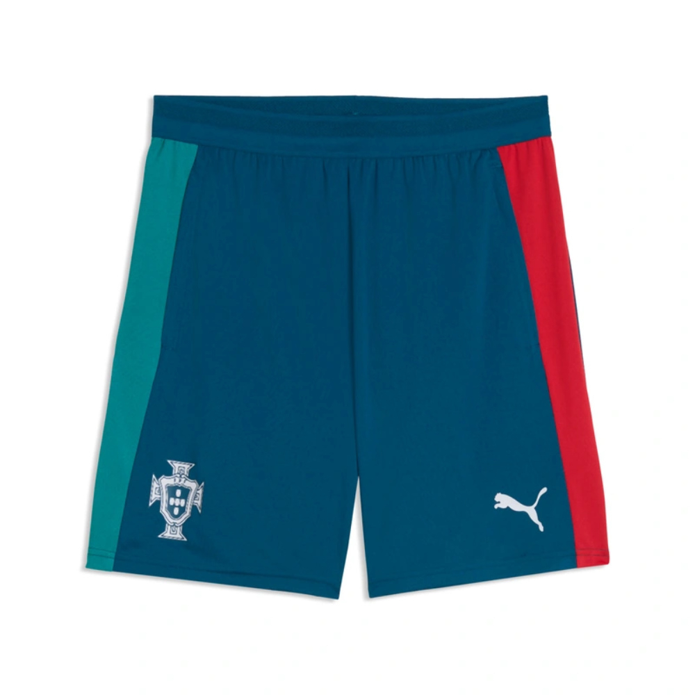 '26-'27 Portugal Training Shorts With Pockets (Ocean Tropic) Polyester Made By: Puma Men's Green Extra Large