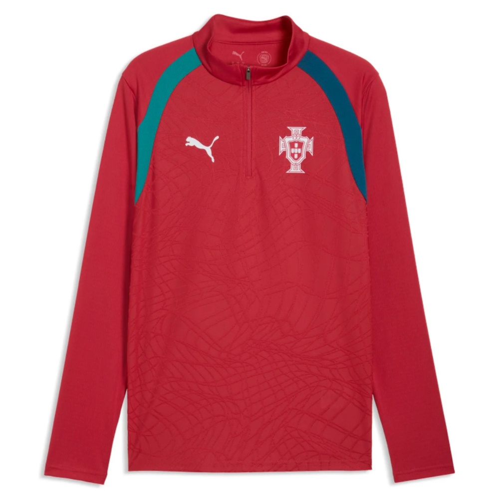 '26-'27 Portugal Training 1/4 Zip Top (Red) Polyester Made By: Puma Men's Red 3XL