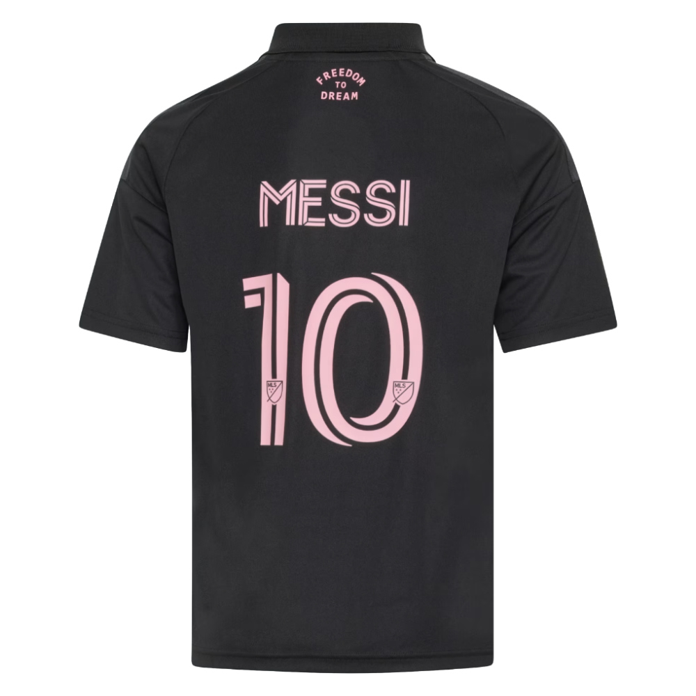 '26-'27 Inter Miami Lionel Messi Away Shirt (Kids) 7-8 Polyester Made By: Adidas Unisex Kids Black Size 11-12