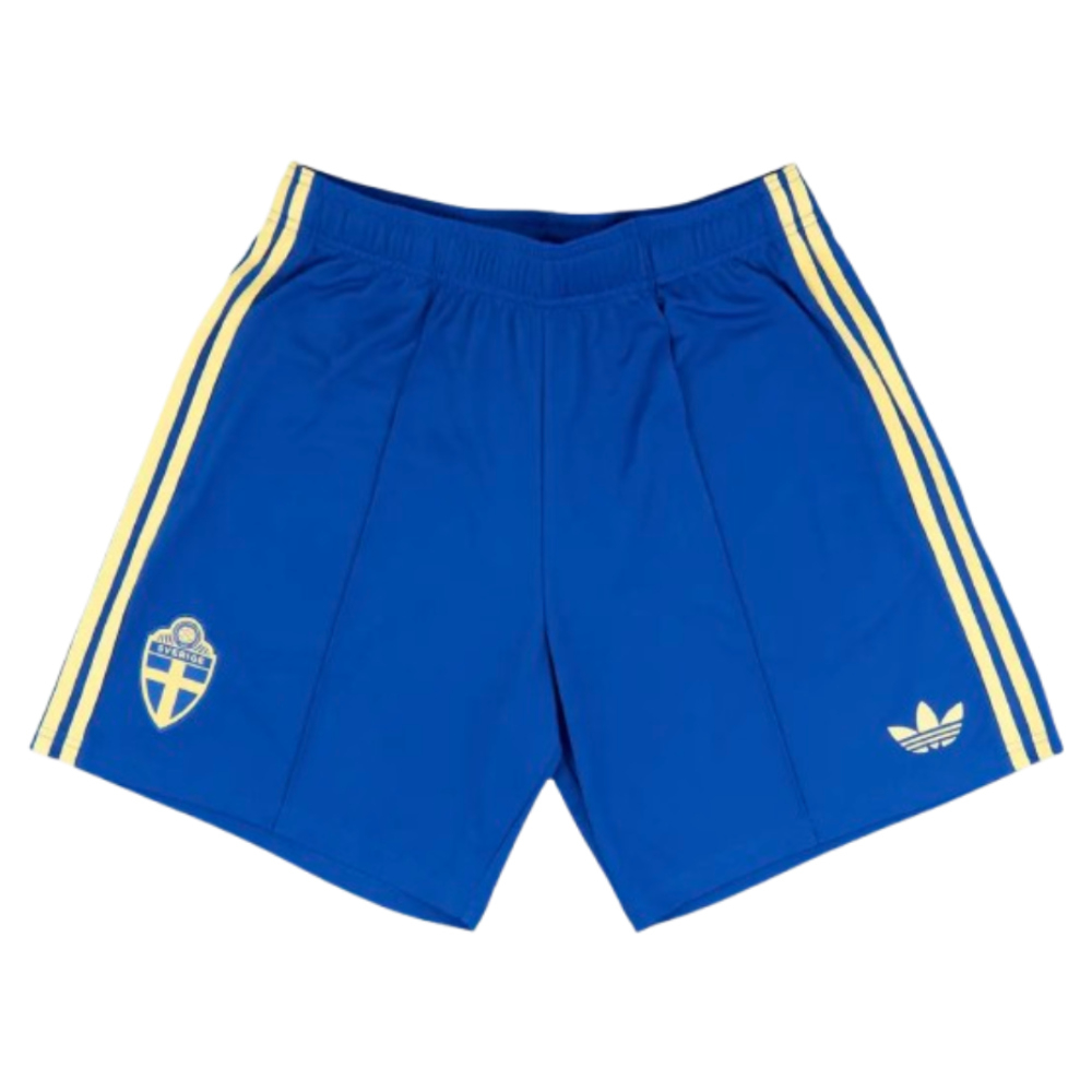 '26-'27 Sweden Away Shorts (Blue) Polyester Made By: Adidas Men's Blue Small