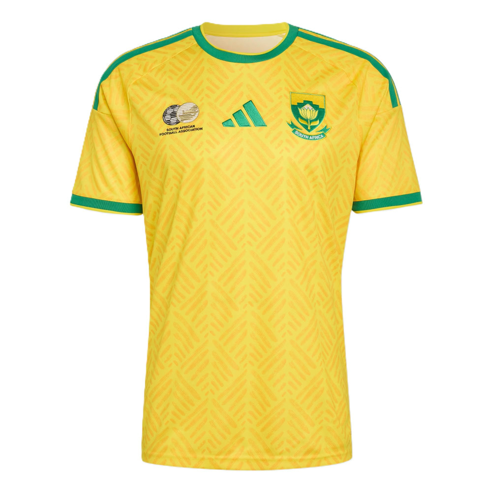 '26-'27 South Africa Home Shirt Polyester Made By: Adidas Men's Yellow Large