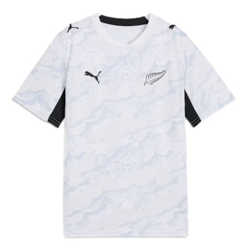 '26-'27 New Zealand Away Shirt (Kids) Polyester Made By: Puma Unisex Kids White Size 7-8
