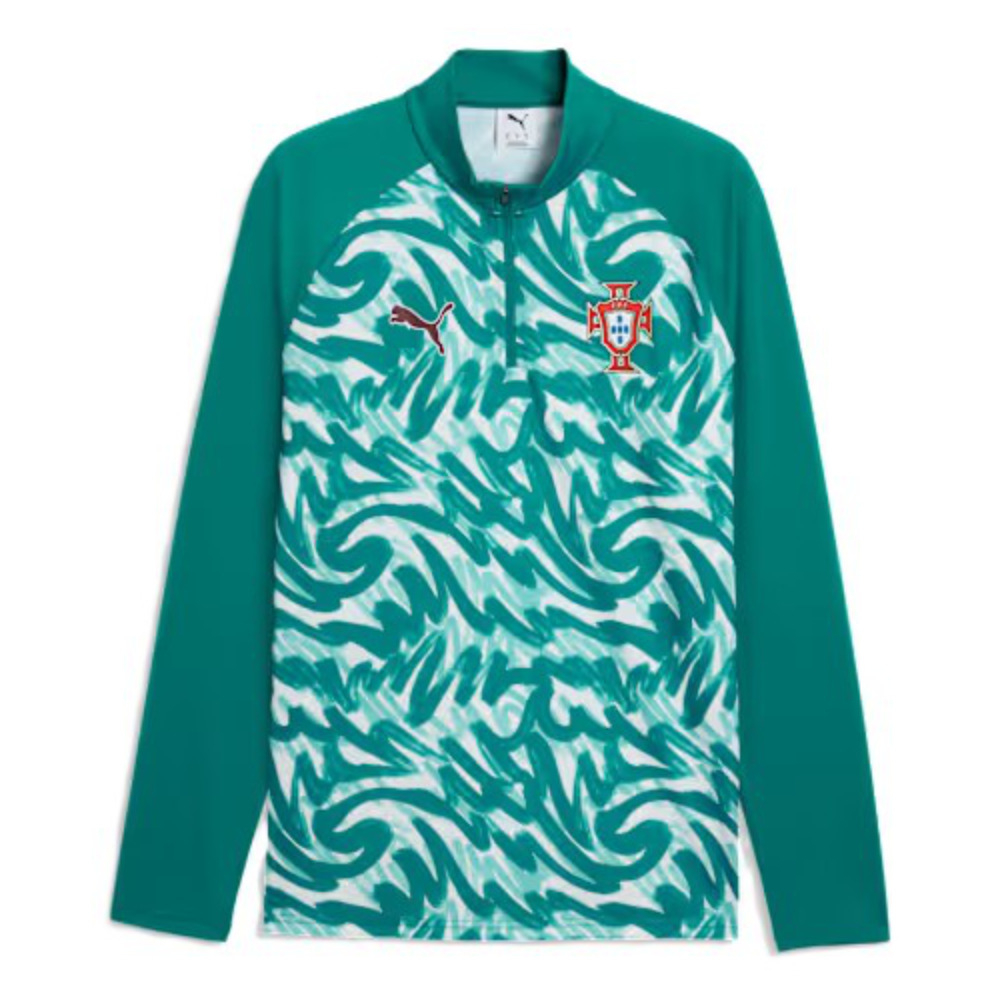 '26-'27 Portugal Warm Up 1/4 Zip Top (Green) Polyester Made By: Puma Men's Green 3XL